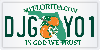 FL license plate DJGY01