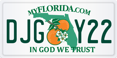 FL license plate DJGY22