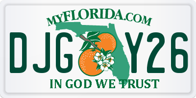 FL license plate DJGY26