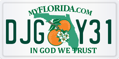 FL license plate DJGY31