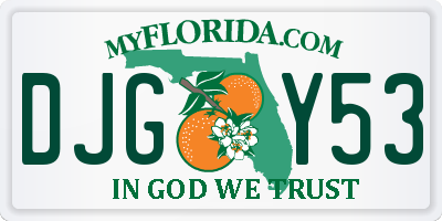 FL license plate DJGY53