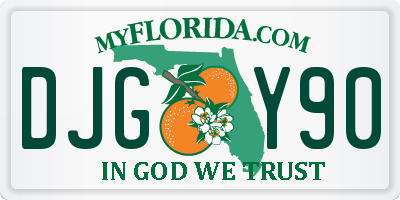 FL license plate DJGY90