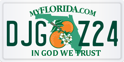 FL license plate DJGZ24