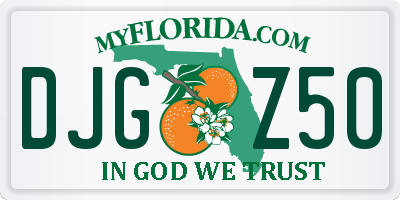 FL license plate DJGZ50