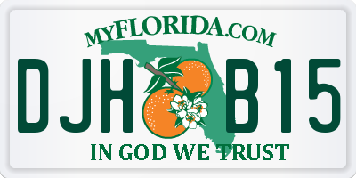 FL license plate DJHB15