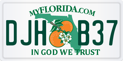 FL license plate DJHB37