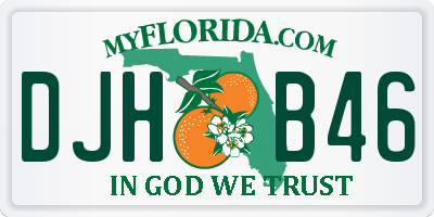 FL license plate DJHB46