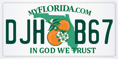 FL license plate DJHB67