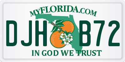 FL license plate DJHB72