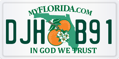 FL license plate DJHB91