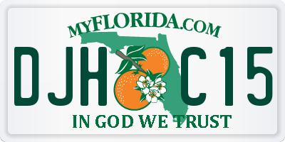 FL license plate DJHC15