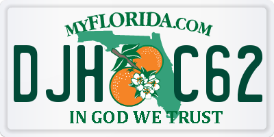 FL license plate DJHC62