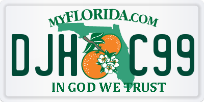 FL license plate DJHC99