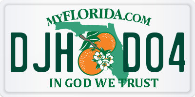 FL license plate DJHD04