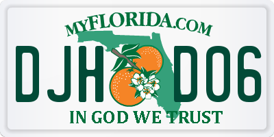 FL license plate DJHD06