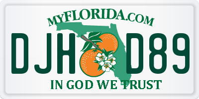 FL license plate DJHD89