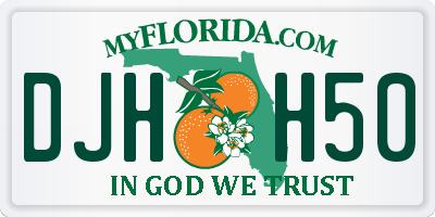 FL license plate DJHH50