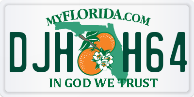 FL license plate DJHH64