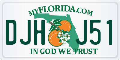 FL license plate DJHJ51