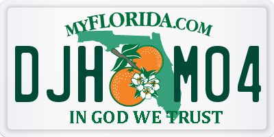 FL license plate DJHM04