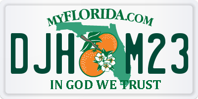 FL license plate DJHM23