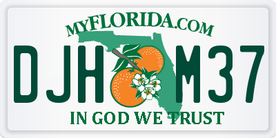 FL license plate DJHM37
