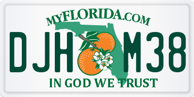 FL license plate DJHM38