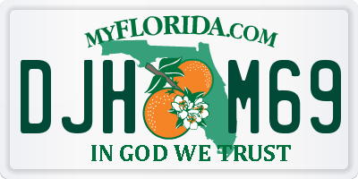 FL license plate DJHM69
