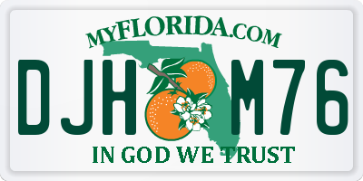 FL license plate DJHM76