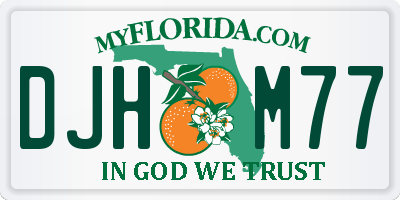 FL license plate DJHM77