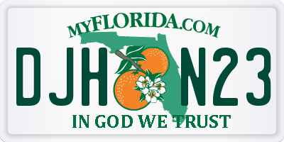 FL license plate DJHN23