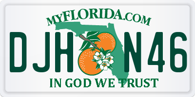 FL license plate DJHN46