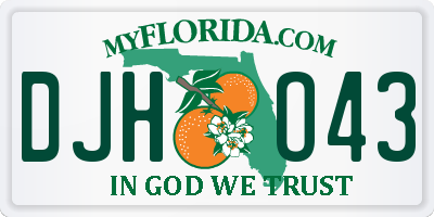 FL license plate DJHO43