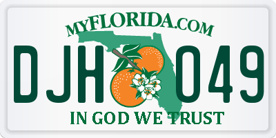 FL license plate DJHO49
