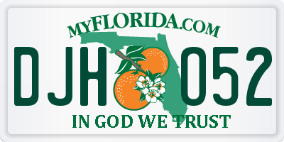 FL license plate DJHO52