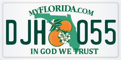 FL license plate DJHO55