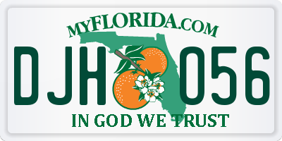 FL license plate DJHO56