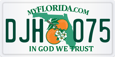 FL license plate DJHO75