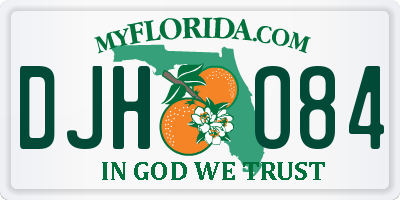 FL license plate DJHO84