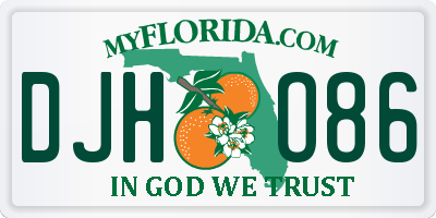 FL license plate DJHO86