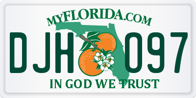 FL license plate DJHO97