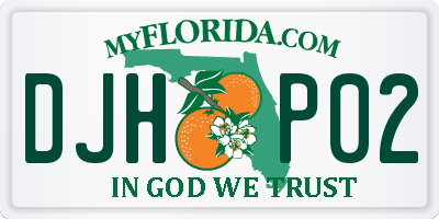 FL license plate DJHP02