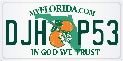 FL license plate DJHP53