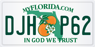 FL license plate DJHP62