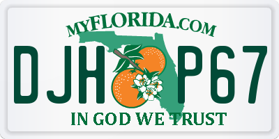 FL license plate DJHP67