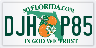 FL license plate DJHP85