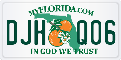 FL license plate DJHQ06