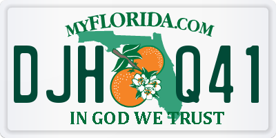 FL license plate DJHQ41