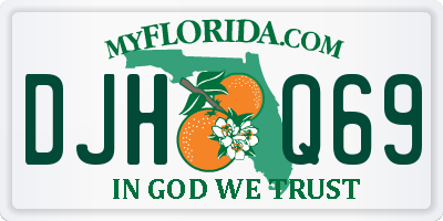 FL license plate DJHQ69