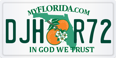 FL license plate DJHR72